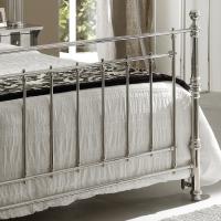 Inglese with a nickel metal finish - detail of the refined footboard