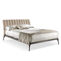 Iseo bed with vertical quilted headboard by Cantori