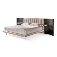 Mirage double bed with side shelves by Cantori