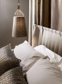 Detail of the bed headboard Twist by Cantori