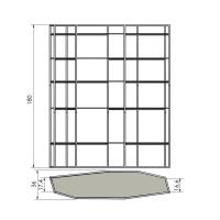 Diadema iron bookcase - measurements
