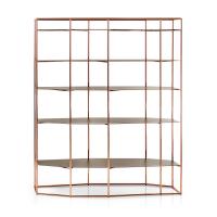 Diadema minimal design iron bookcase with an elegant and refined look. Available in different finishes.
