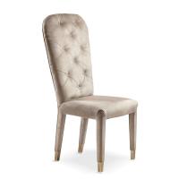 Liz velvet tufted chair by Cantori with high seat-back