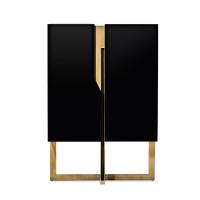 Mirage tall lacquered cupboard with cross base by Cantori