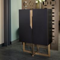 Mirage tall lacquered cupboard with cross base