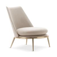 Aurora modern fixed armchair with high upholstered seat-back