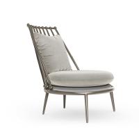 Aurora armchair by Cantory with 4 legs and metal back