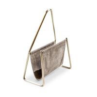 Vogue leather folding magazine rack by Cantori