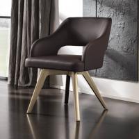 Adria modern upholstered chair with metal legs