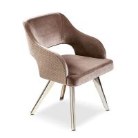 Adria modern upholstered chair with metal legs by Cantori