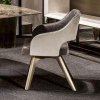 Adria modern upholstered chair with metal legs