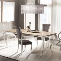 Raffaello upholstered classic chairs matched with Raffaello table