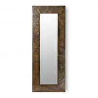 Asia mirror with vertical rectangular shape and a carbon slate finish