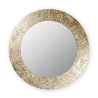 Asia mirror with round shape and a champagne finish by Cantori