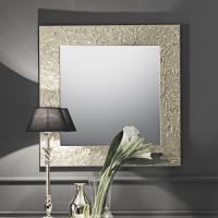 Asia mirror with square shape and a champagne finish by Cantori