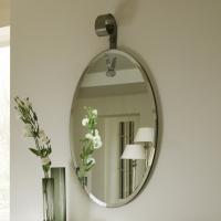 Mirabelle oval mirror with iron hook by Cantori