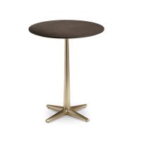 City end table with spoke brass base by Cantori