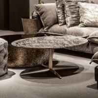 City low coffee table by Cantori in precious hand-made finishes