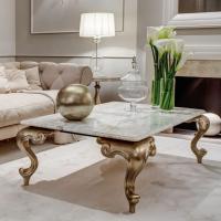Tavolino in marmo con gambe a sciabola George di Cantori