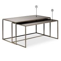 Pair of rectangular Narciso coffee table by Cantori