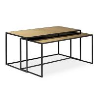 Couple of rectangular coffee tables by Cantori