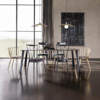 Milos rectangular table with cantori's chairs