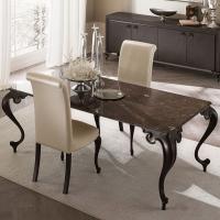 George table with brown marble top