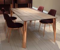 Milos design table with copper legs