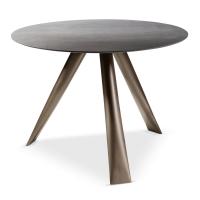 Milos table with shaped iron legs by Cantori