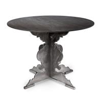 Romeo round table with iron base and ceramic top