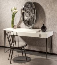 City fancy dressing table with drawer and elleptical mirror