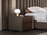 Lounge bedside table with two drawers and elegant fronts with 10:2 front decoration