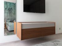 Dual tone suspended chest of 6 drawers.