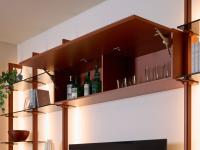 Heritage wall unit with vasistas or drop-down opening, customised width from 29 to 149 cm