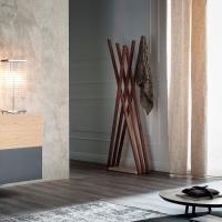 Oscar wooden coat stand by Cattelan, with Travertine marble base