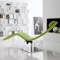 Casanova swivel and reclining chaise longue by Cattelan, green eco-leather (finitura non disponibile)