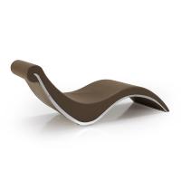 Sylvester upholstered leather chaise longue by Cattelan 