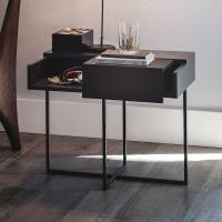 Lacquered bedside table with metal base Dante by Cattelan 