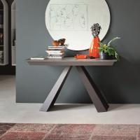 Convivium console table by Cattelan with laminate top and painted steel legs