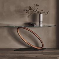 Design console table with shaped glass top Tour by Cattelan