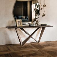Westin console table with brushed bronze painted metal structure