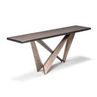 Westin console table with burnt oak wood veneer top