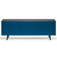 Absolut sideboard with quilted leather doors, minimalist catchy design