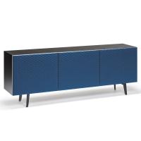Absolut sideboard with quilted leather doors by Cattelan, two-tone version