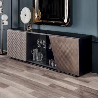 Aston sideboard by Cattelan with brushed bronze lacquered right door