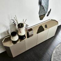 Chelsea double-sided sideboard by Cattelan with bronze mirrored glass