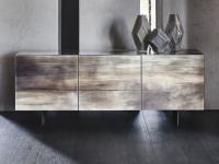 Focus by Cattelan living-room modern clear glass decorated sideboard