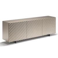 Royalton diamond high relief patterned sideboard by Cattelan available with 2 or 3 doors