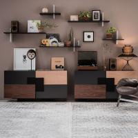 Torino sideboard with front wood inserts, 2-door models