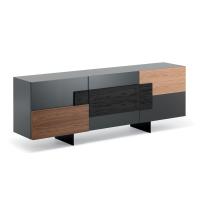 Torino modern sideboard with front decoration by Cattelan, 3-door model
